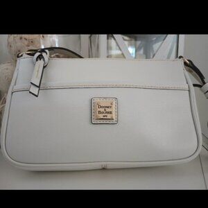 Dooney & Bourke Leather Crossbody Bag Off White/ Ivory